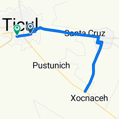 Ruta desde Calle 33 173, Ticul