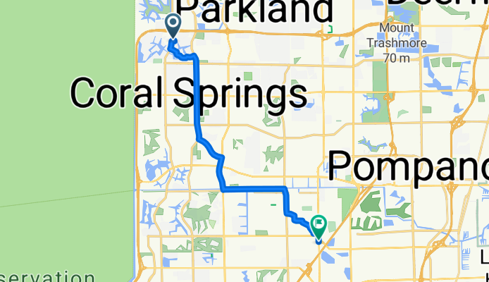 5701 Coral Ridge Dr, Coral Springs to 1691 SR-7 S, North Lauderdale