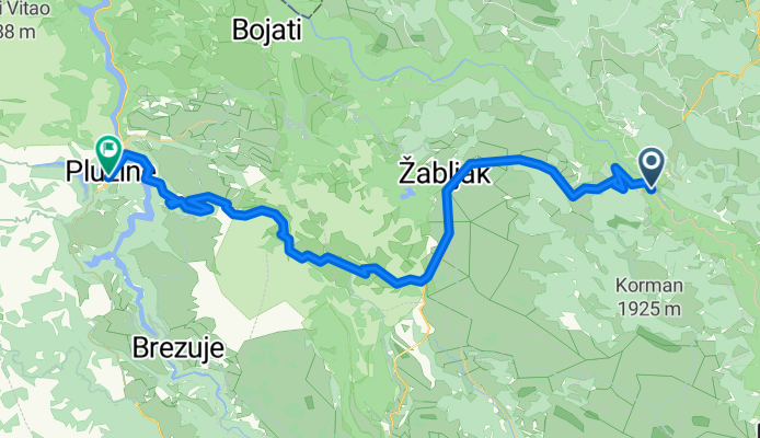 Tara Canyon nach Pluzine