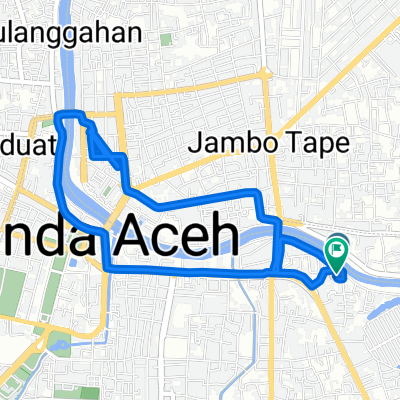 Jalan Haji Keuchik Leumik 21, Kecamatan Lueng Bata to H82M+CPF, Kecamatan Lueng Bata