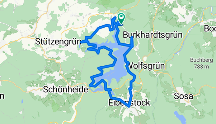 Marienweg, Stützengrün nach Alte Poststraße, Stützengrün