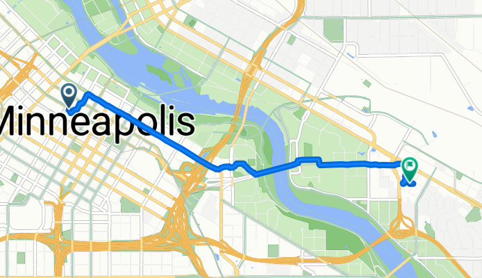 409 S Marquette Ave, Minneapolis to 2508 SE Delaware St, Minneapolis