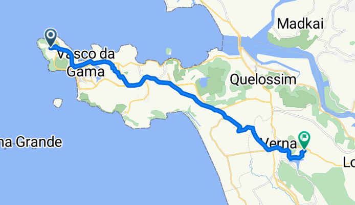 Headland Sada, Vasco da Gama to Verna Loutolim Road