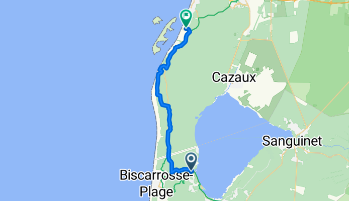 Itinéraire à partir de D305, Biscarrosse