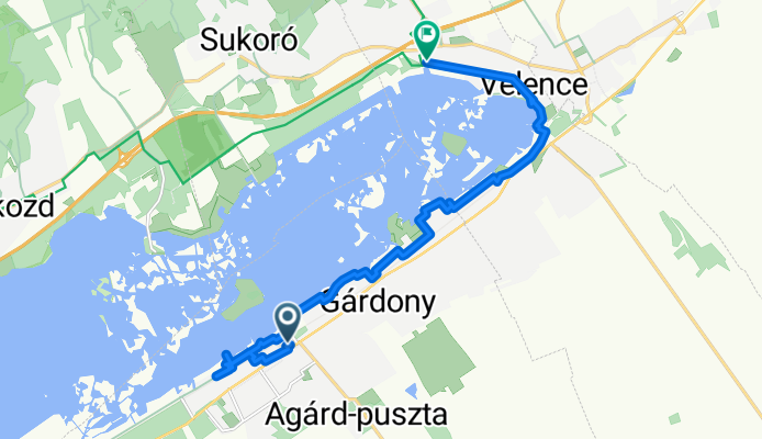 Balatoni út 74, Gárdony to Fő utca 138, Velence