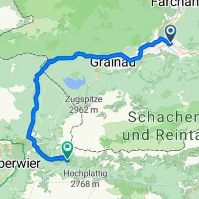 Rathausplatz 1–21, Garmisch-Partenkirchen nach Ehrwalder Alm 1, Ehrwald