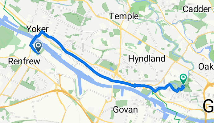 Route from Kings Inch Road, Renfrew