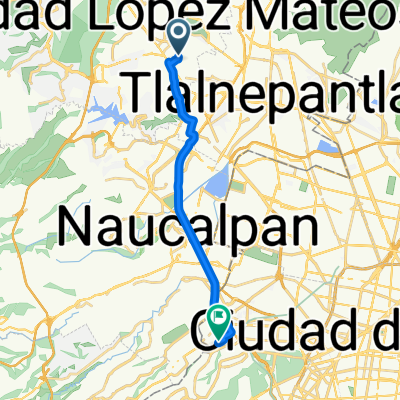 De Calle Tulipán 36, Ciudad López Mateos a Calle Sierra Santa Rosa 158, Ciudad de México
