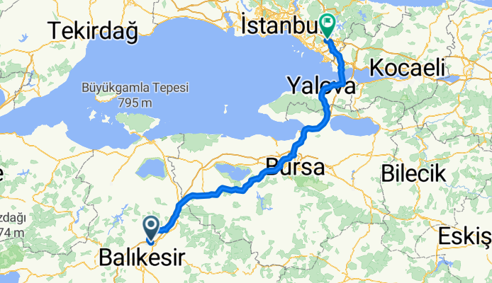 Tavsantepe Sk. 1–11, Karesi to Dedepasa Cd., Pendik