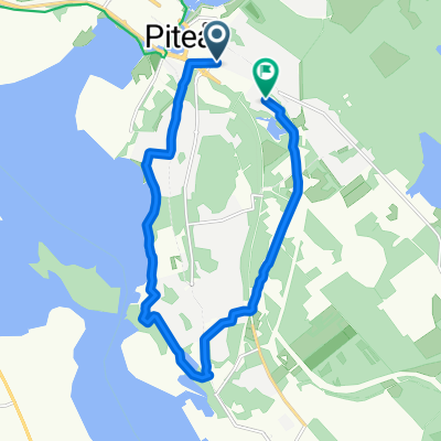 От Källvägen 1B, Питео до Näckrosgränd 38, Питео