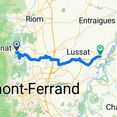 De Rue des Châtaigniers 413, Blanzat à Chemin des Baratins 2, Les Martres-d'Artière