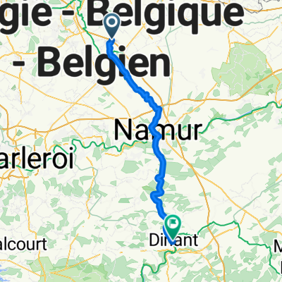 Walhain (afrit 10 E411) -&gt; Dinant (Pont Charles de Gaule)