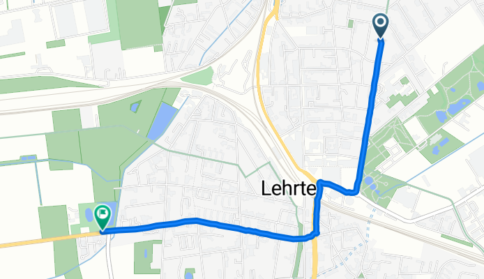 Manskestraße 65, Lehrte nach Ahltener Straße 102, Lehrte
