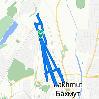 От вулиця Садова, Бахмут до вулиця Садова, Бахмут