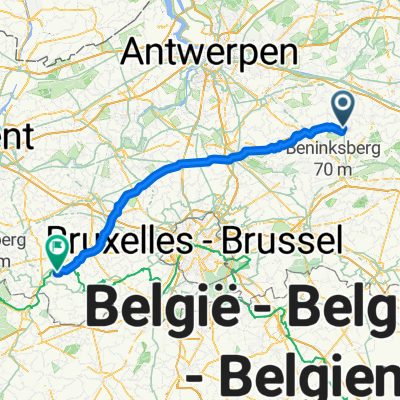 2e etappe naar Camping de Gavers Geraardsbergen