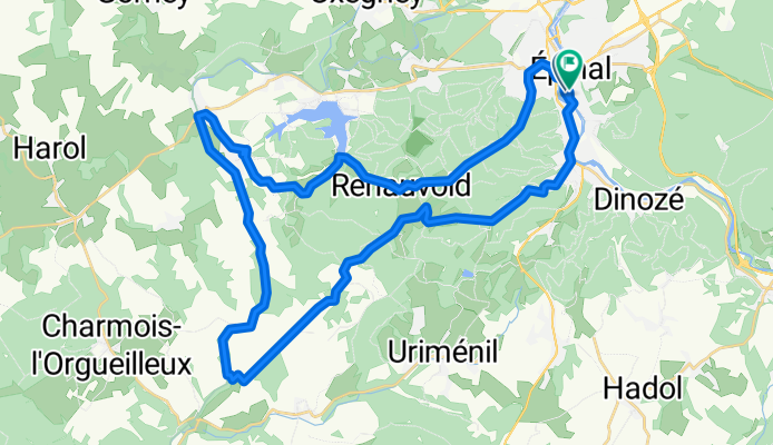 De Avenue Gambetta 31, Épinal à Rue de la Préfecture 35, Épinal