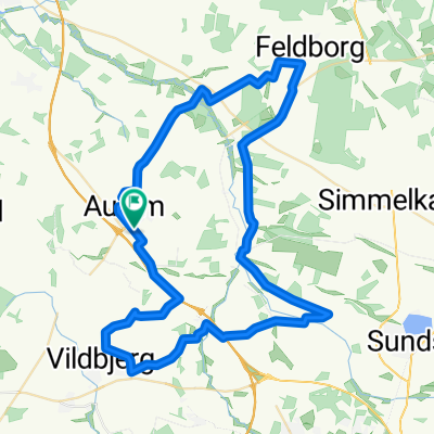 Aulum Bike 55 km Blå rute
