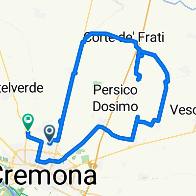 Da Via Cà del Binda 17, Cremona a Via Livrasco 16, Migliaro