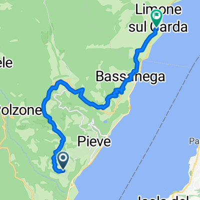 Route Straße Pregasio nach Limone
