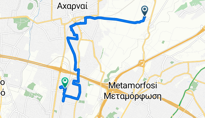 Δενδρολίβανου &amp;, Αχαρνές to Κωνσταντινουπόλεως 135, Αχαρνές