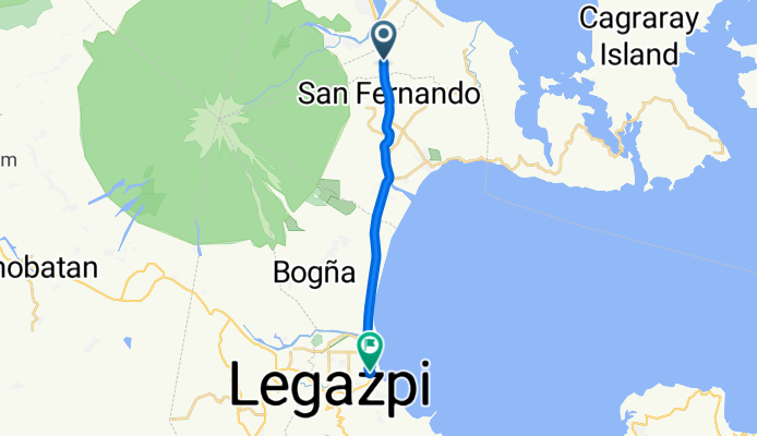 Daraga - Legazpi City - Tiwi Road 229, Bacacay to F. Imperial Street 35, Legazpi City