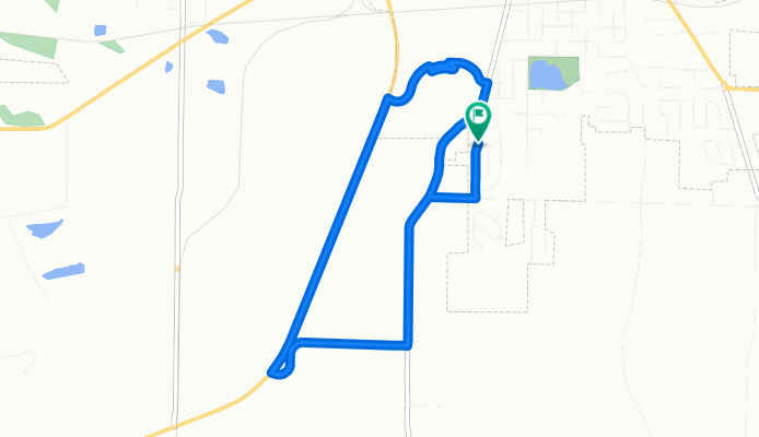 My 5 mile route for the Great Cycle Challenge of 2021