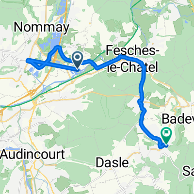 De Unnamed Road, Brognard à Rue de la Maison Blanche 12, Beaucourt