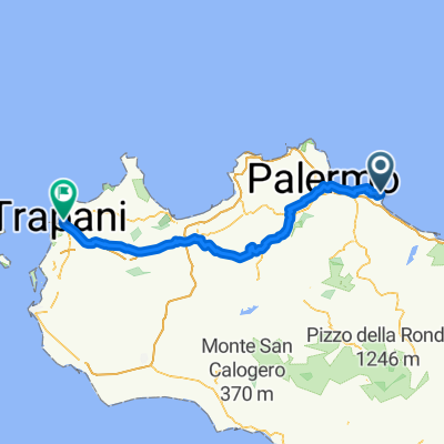 Da Via M. Cefalù 2, Santa Flavia a Via Milo 96, Trapani