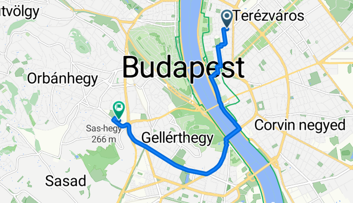 Báthory utca 20., Budapest V. kerület to Jagelló út 1., Budapest