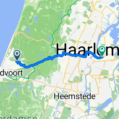 Duintjesveldweg 1, Zandvoort naar Oudeweg 91, Haarlem