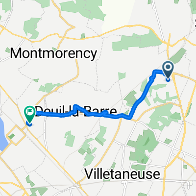 De Avenue de la République, Groslay à 7 Rue des Alouettes, Montmorency