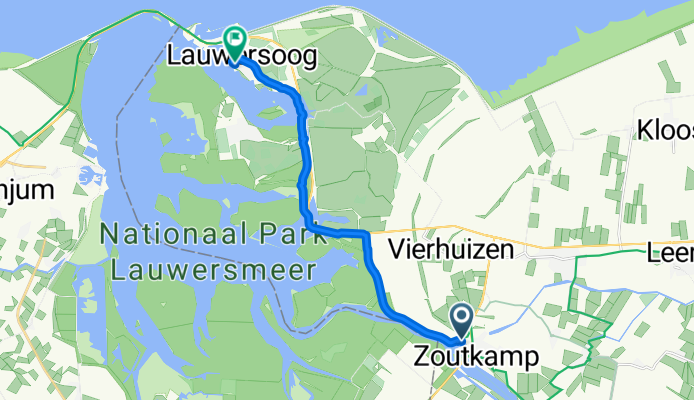 Strandweg 17, Zoutkamp nach Strandweg 1, Lauwersoog