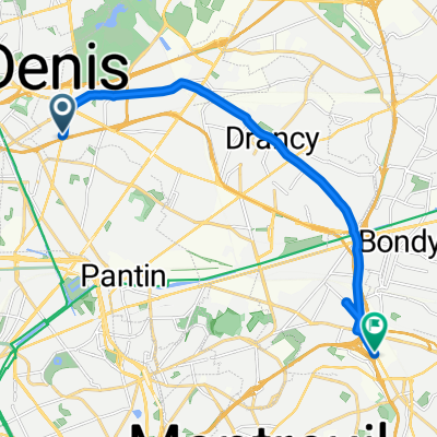 De Boulevard Pasteur 65, La Courneuve à Avenue du Général de Gaulle, Rosny-sous-Bois