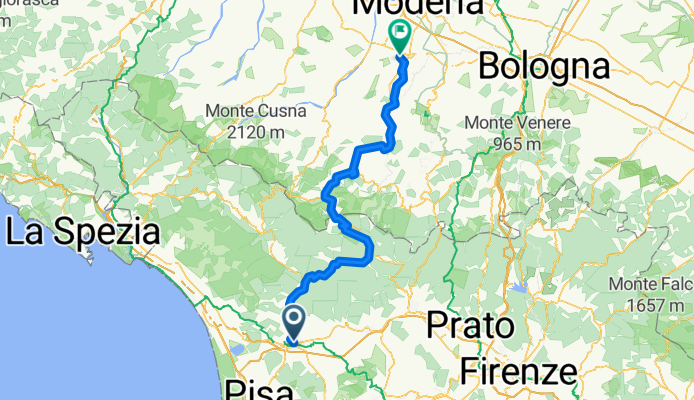 Da Via Saverio Bianchini 10, Lucca a Piazza Roma 31, Maranello