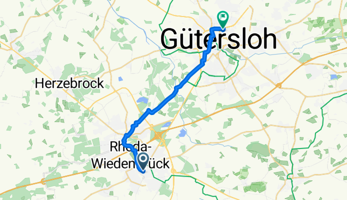 Markt 1, Rheda-Wiedenbrück nach Ackerstraße 25B, Gütersloh