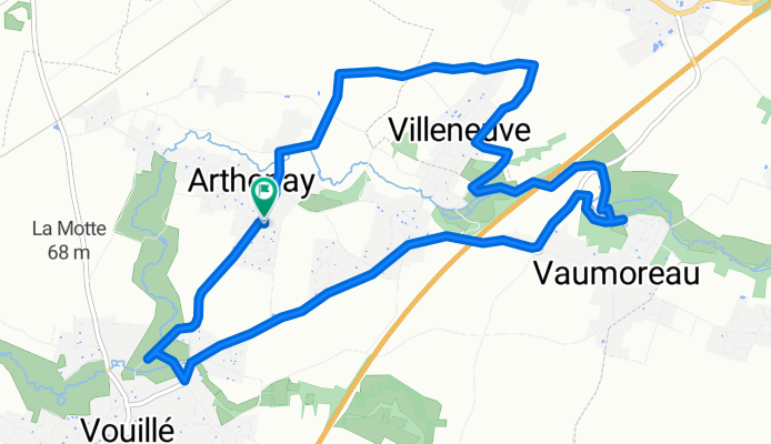 De Rue des Cosses 53, Vouillé à Rue des Cosses 45, Vouillé