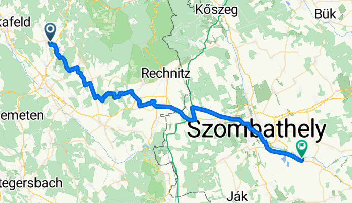 Hotterweg 8, Oberschützen nach Kossuth Lajos utca 25., Táplánszentkereszt