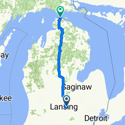 6098 Sacramento Way, East Lansing to 106 S Huron Ave, Mackinaw City