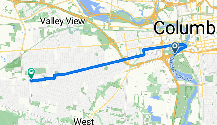 Lower Scioto Greenway to Hilltop Columbus, Ohio
