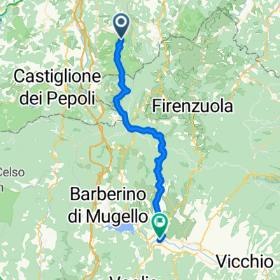 Da Via del Monte 2, Madonna dei Fornelli a Via Provinciale 32A, San Piero a Sieve