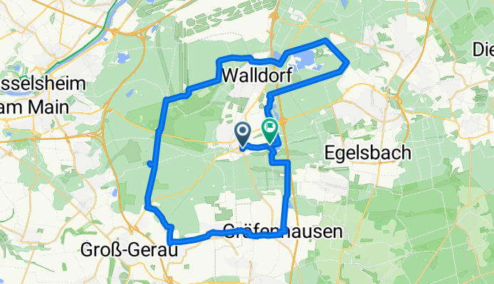 Gräfenhäuser Straße 11A, Mörfelden-Walldorf nach Am Bornbruch 10, Mörfelden-Walldorf