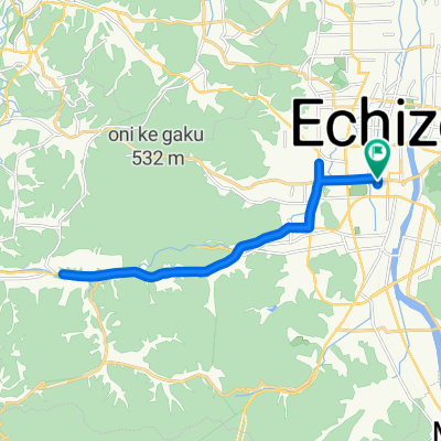 De 3-16, Motomachi, Echizen a 1-6, Wakamatsucho, Echizen