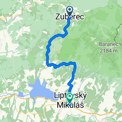 Zuberec - Kvačany - Bobr.Vápenica - Bobrovec - Lipt. Mikuláš