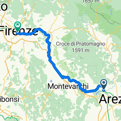 Via di Meliciano 46, Arezzo to Lungarno degli Archibusieri 8R, Firenze