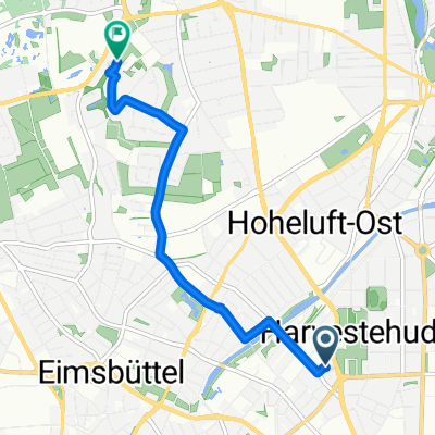 Bogenallee 5, Hamburg nach Max-Tau-Straße 33B, Hamburg
