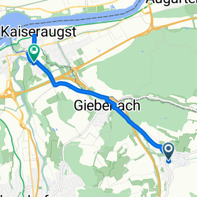 Hauptstrasse 50, Arisdorf to Giebenacherstrasse 18A, Augst BL