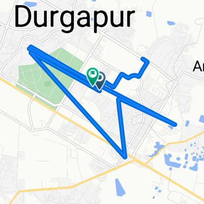 Sahid Sukumar Banerjee Sarani 3, Sahid Sukumar Banerjee Sarani, Pubali, Durgapur to G89V+W2W, Durgapur