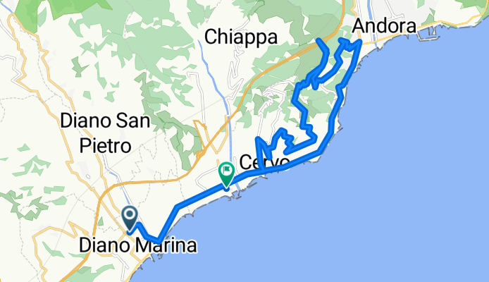 Da Via Leonardo da Vinci 71, Diano Marina a Via della Resistenza 8, San Bartolomeo al Mare