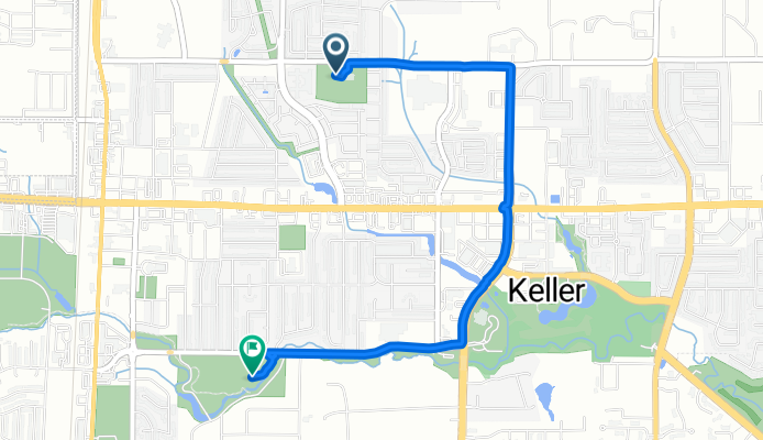 640 Johnson Rd, Keller to 430 Bear Creek Pkwy, Keller