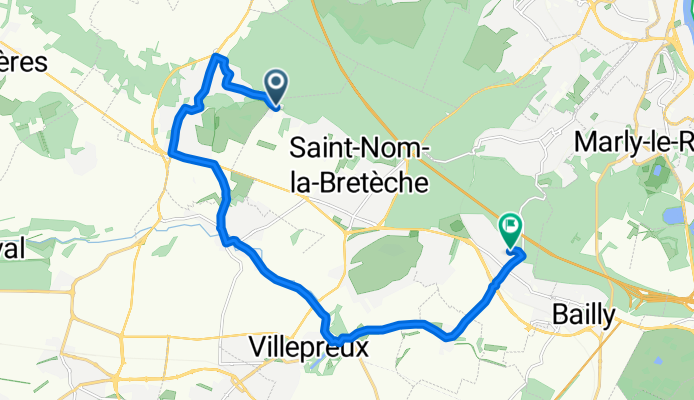 De Route de Sainte-Gemme, Saint-Nom-la-Bretèche à 22 Rue Alfred Sisley, Noisy-le-Roi